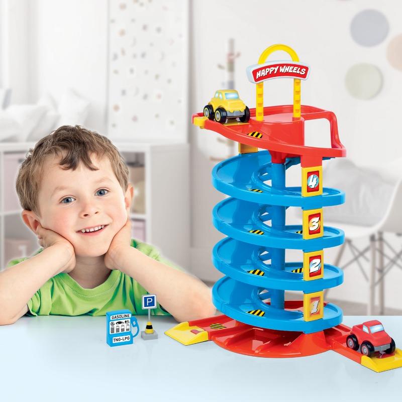 دولو - لعبة مسار سيارات دائري 4 طوابق