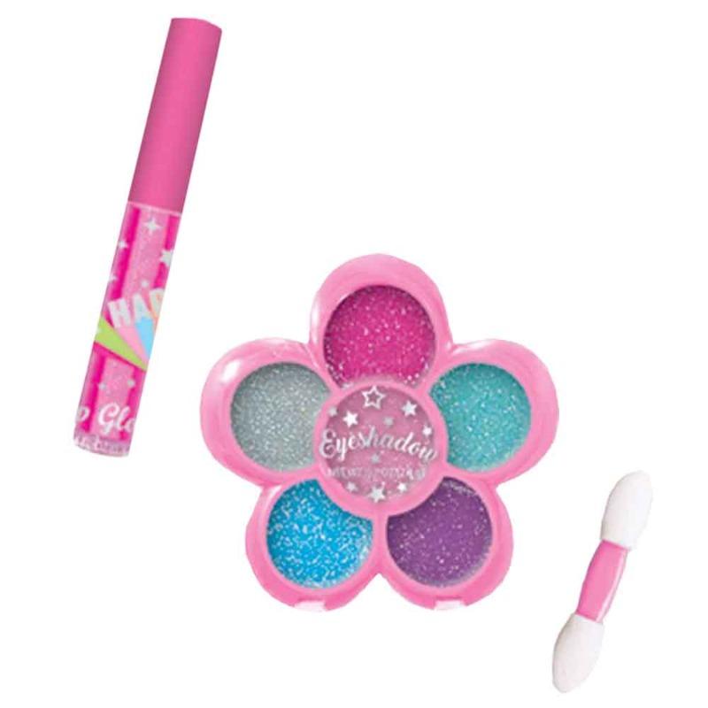 Hot Focus Led Light Up Mirror And Cosmetics Set