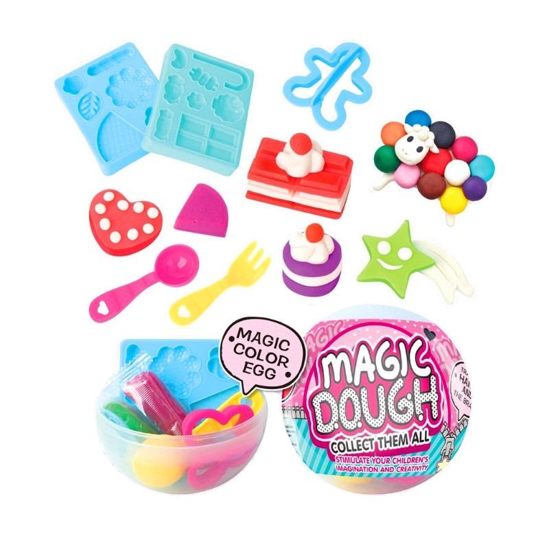 ماجيك دو - مجموعة صلصال البيضة الملونة السحرية