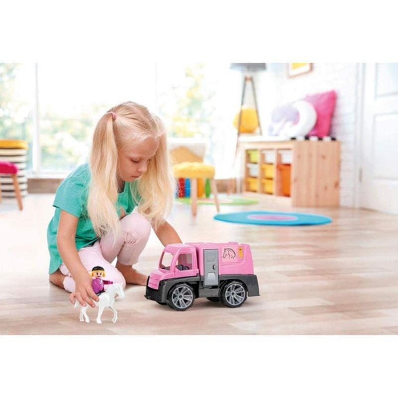 تروكس - عربة نقل الخيول مع الملحقات - لون وردي