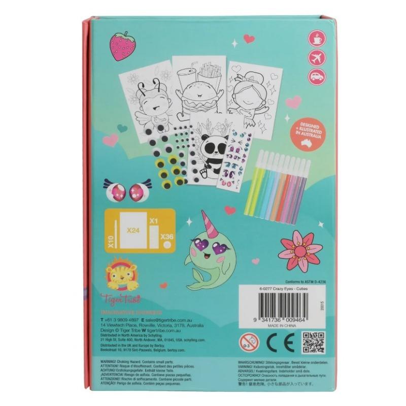 تايجر ترايب - مجموعة تلوين وملصقات العيون اللطيفة