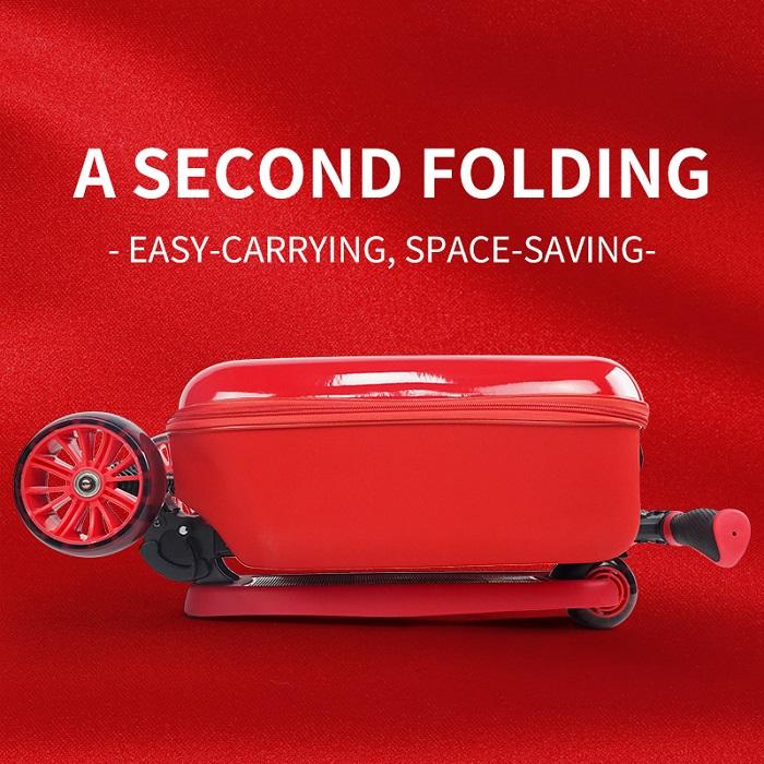 Ferrari Luggage Foldable Scooter - Red