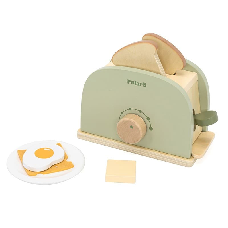 VIGA PolarB Wooden Toaster Set Green Accessories