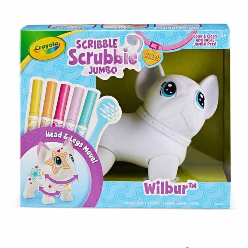 Scribble Scrubbie Jumbo Wilbur 4 Pack – Color & Wash Pet Playset