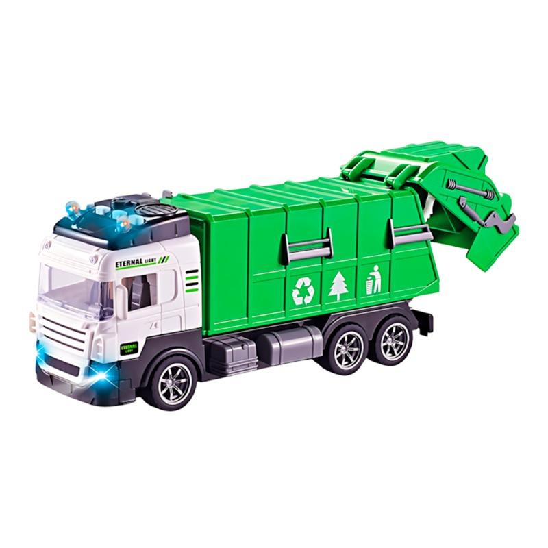 JT Toys R/C Trash Truck With Light and Music - Green