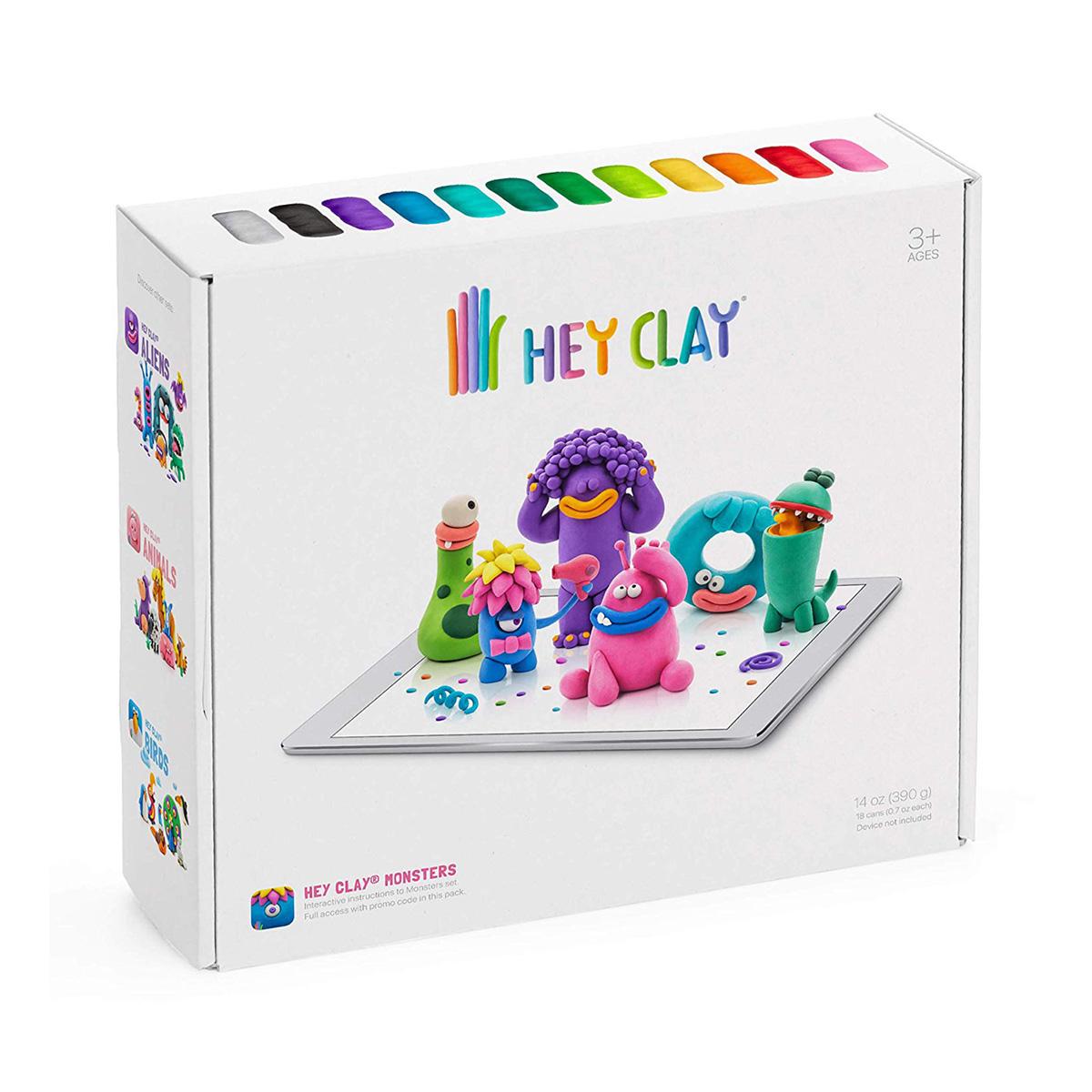 Hey Clay Monsters- Colorful Kids Modeling 18 Cans