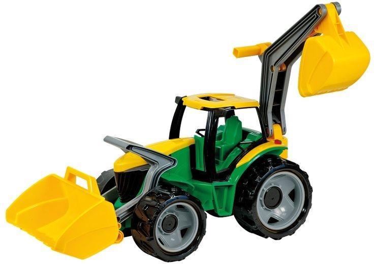 Lena Giga Trucks Tractor With Front Shovel Open Box - Green/Yellow