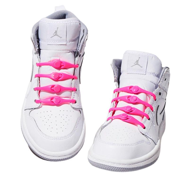 هيكيز - أربطة الحذاء المرنة لون وردي