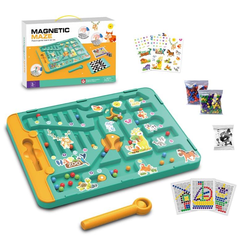 لعبة المتاهة المغناطيسية 3 في 1 - ألوان متعددة