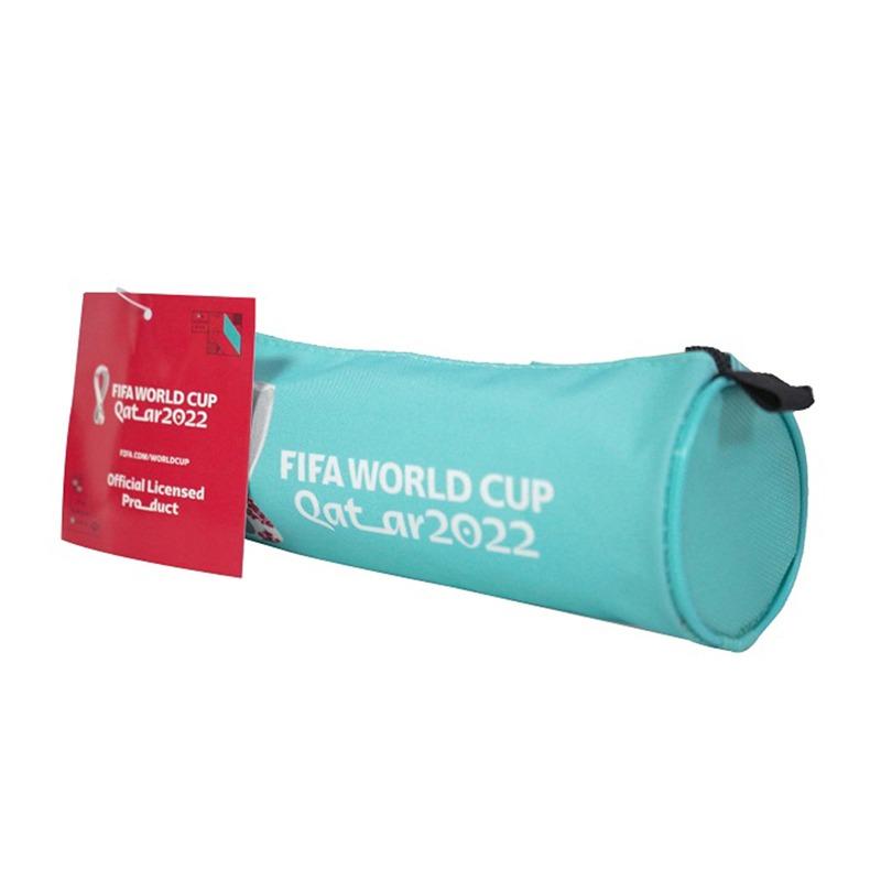 FIFA 2022 Barrel Pencil Case Emblem-T Turquoise Color