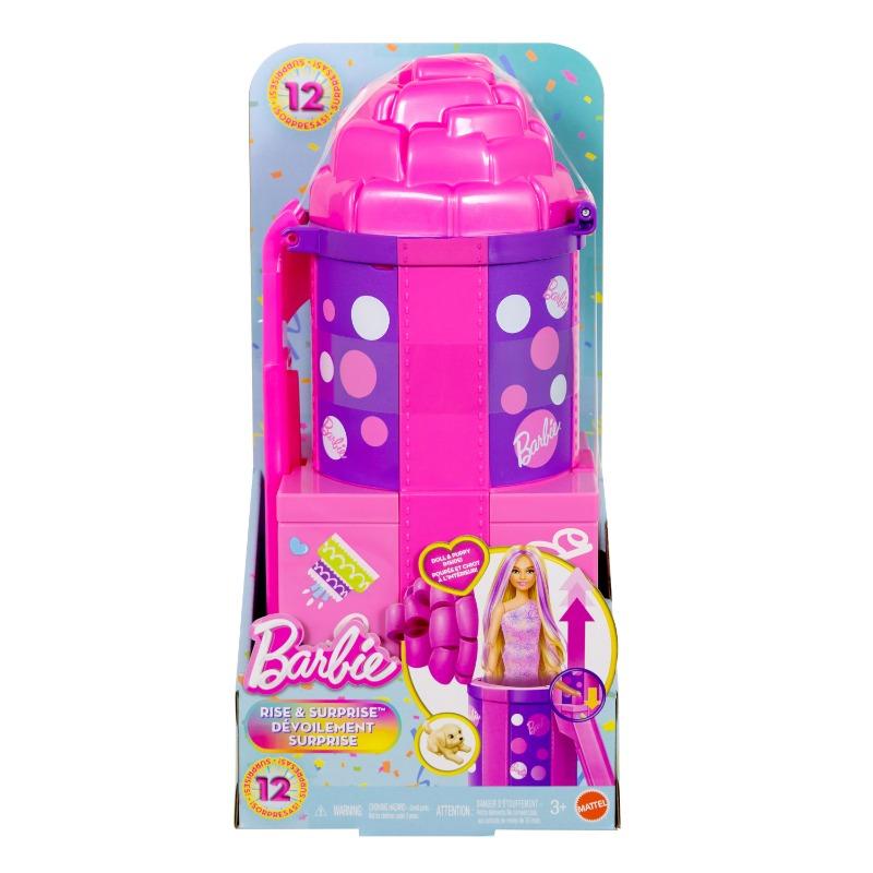 Barbie Rise & Surprise Doll Pet Birthday Series with 12 Surprises