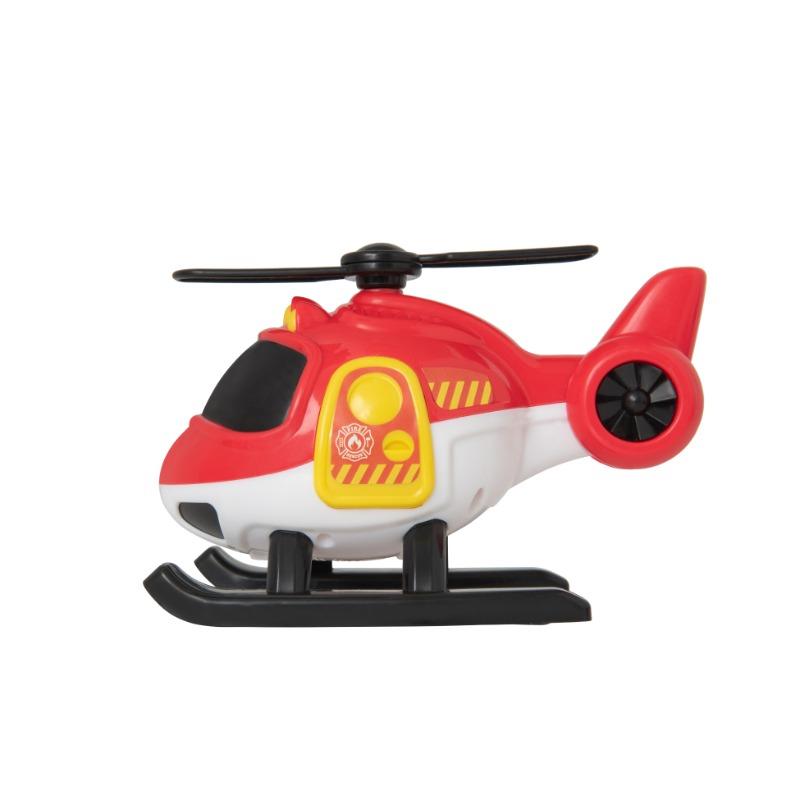 Teamsterz Construction Trucks Fire Helicopter Toy - Rescue Vehicle Playset