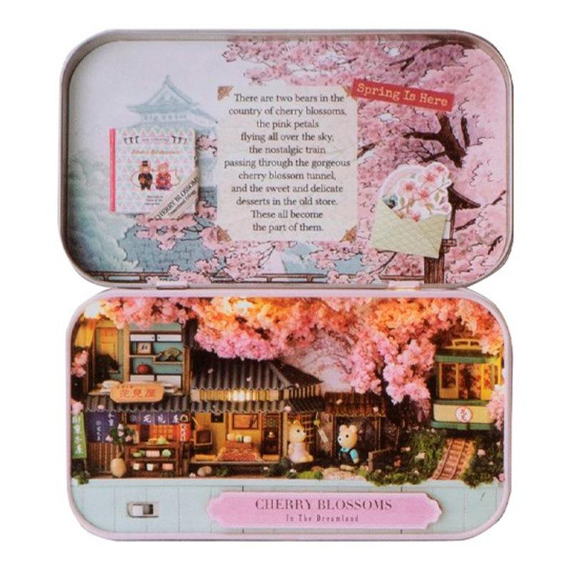 Cherry Blossom Mirror Box Theatre Dollhouse Kit