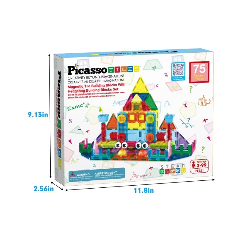 بيكاسو تايلز - مجموعة كتل البناء التعليمية هدجيهوج 75 قطعة