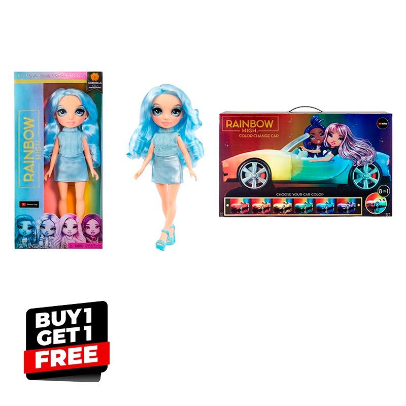 Buy 1 Get 1 Rainbow High Color Change Car + Gabriella Icely Doll
