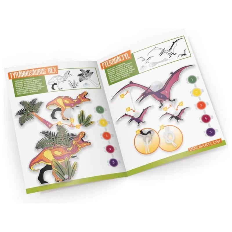 Dinos Art - Suncatcher Dinosaurs Coloring Set