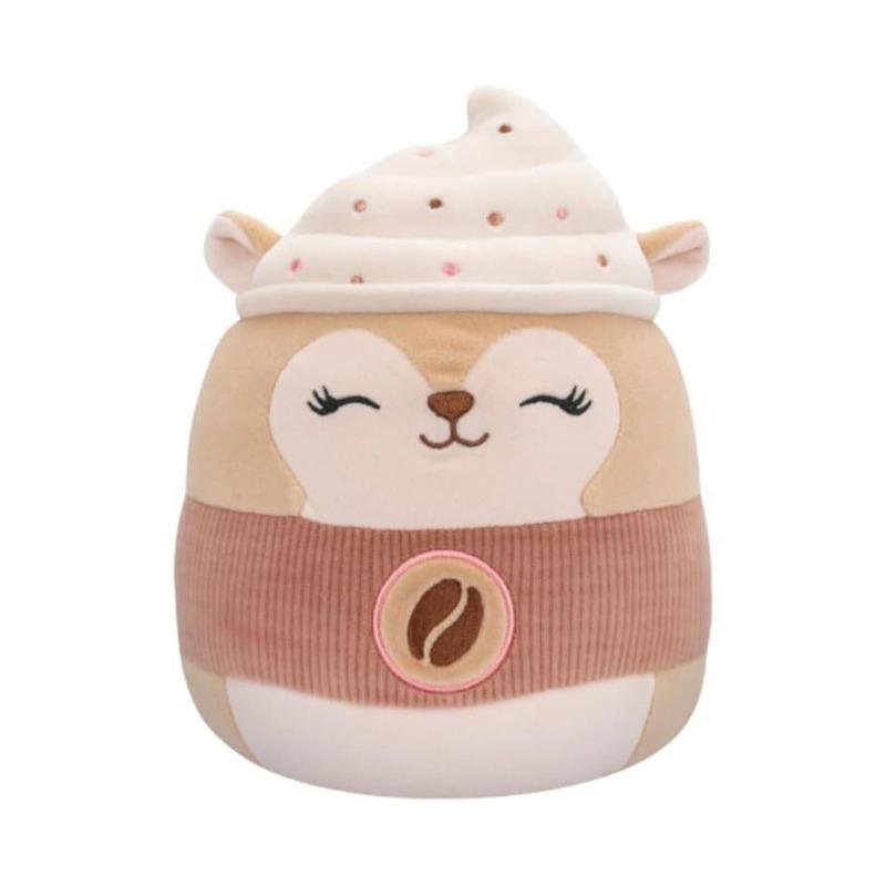 Squishmallows Reza Latte Squirrel Plush Toy 7.5 Inch