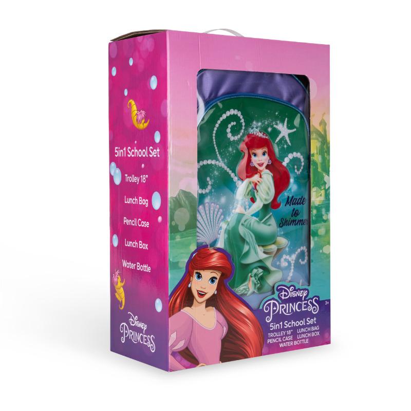 Disney Princess 5 in 1 Trolley School Bag Set - Made To Shimmer