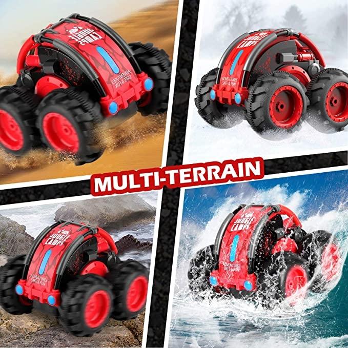 سيارة برمائية بجهاز تحكم عن بعد لون أحمر