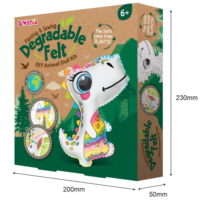 Sew Star Degradable Felt Diy Animal Doll kit - Dinosaur