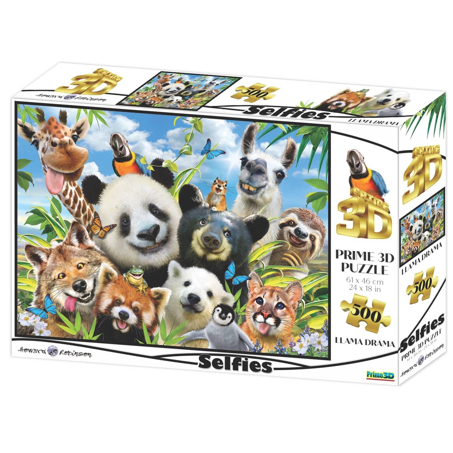 Prime 3D Llama Drama Selfie 3D Puzzle - 500 Pcs