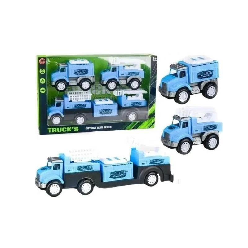 3 Mini Police-Truck Set