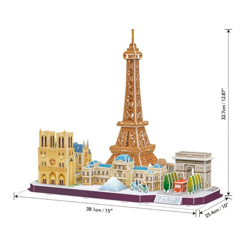 كيوبيك فن - مدينة باريس ثلاثي الأبعاد 114 قطعة