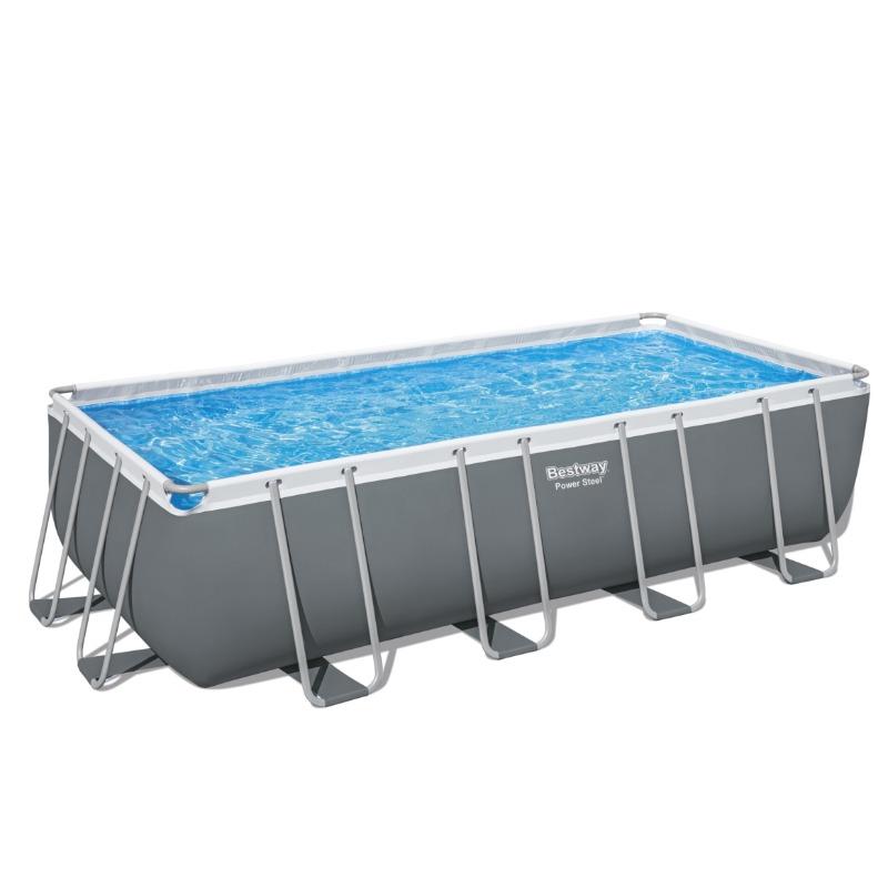 بست واي - مجموعة مسبح باور ستيل مستطيل