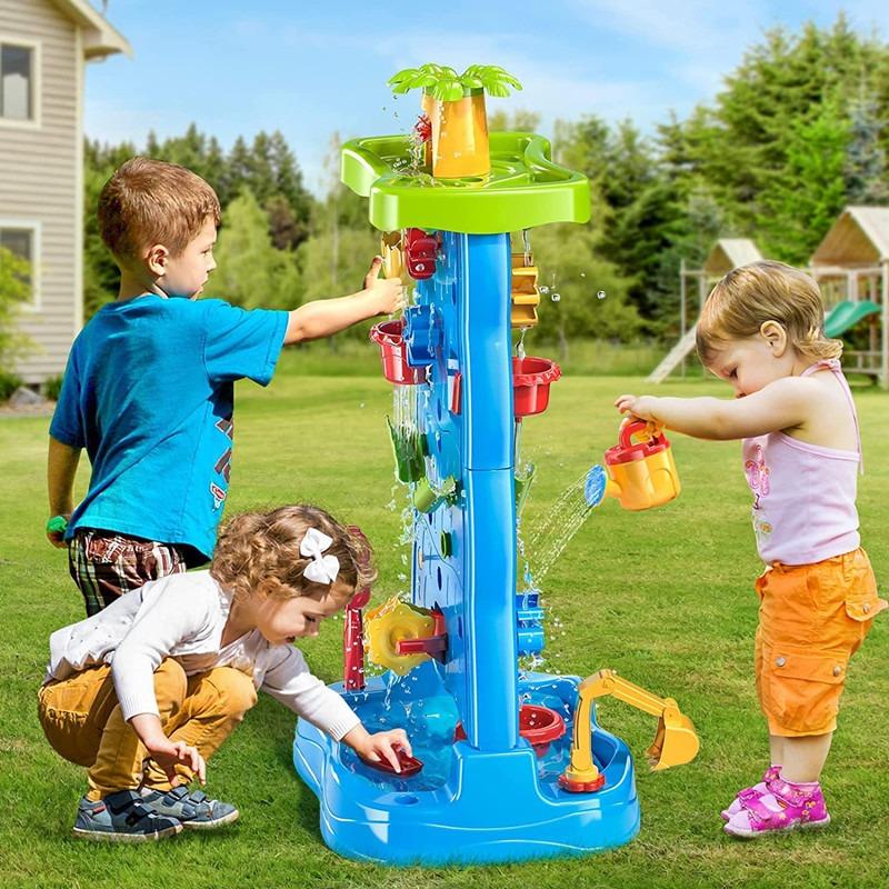 Donloyon Water Play Activity Tower - Blue/Green