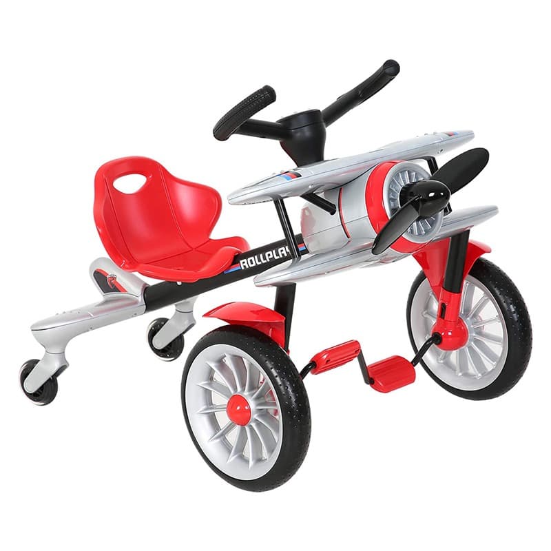 Rollplay Planado Pedal Plane (Silver/Red)