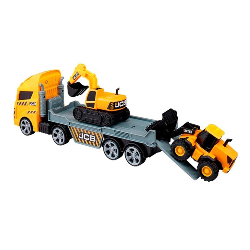 تيمسترز - ناقلة شاحنة البناء جي سي بي المضيئة و الصوتية 3 قطع