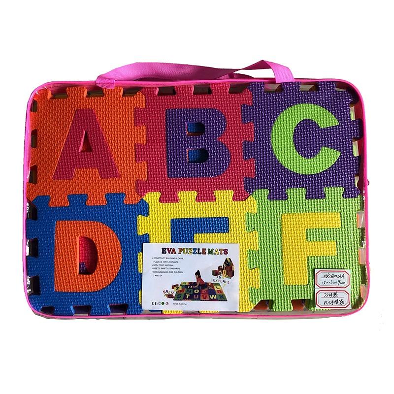 إيفا - حصيرة الحروف والأرقام قابلة للتشابك 72 قطع