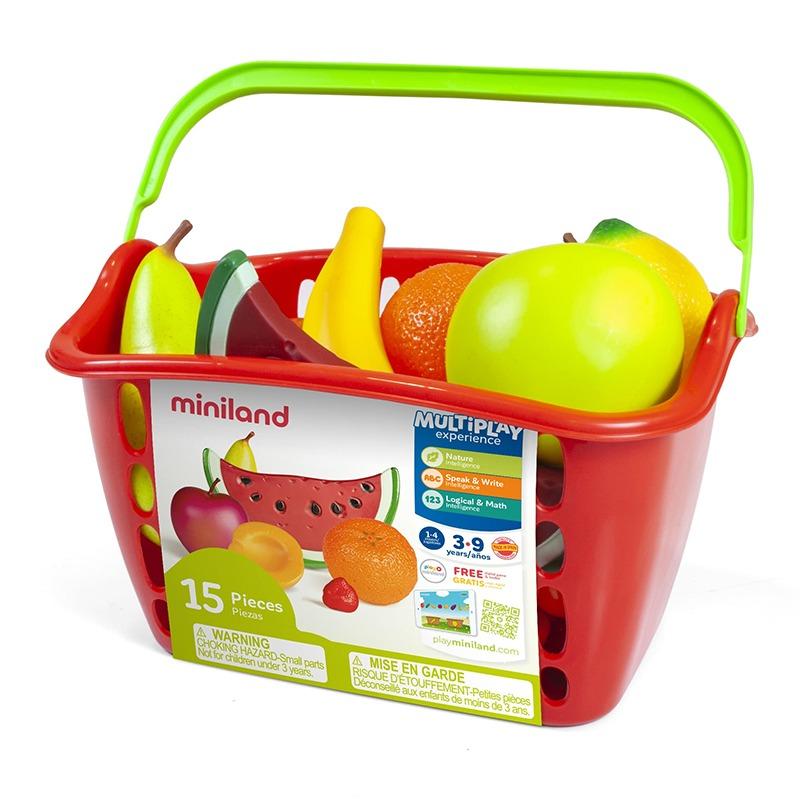 Miniland Fruit Basket - 15 Pcs