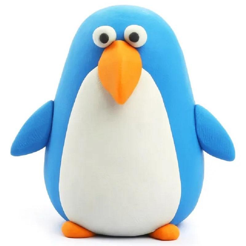 Hey Clay DIY Penguin Plastic Modelling Air Dry Clay Kit - 3pcs