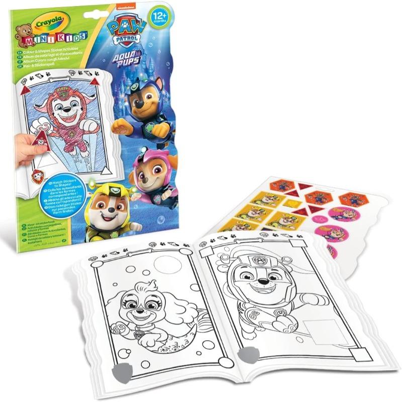 Crayola Mini Kids Coloring Book with Paw Patrol Stickers