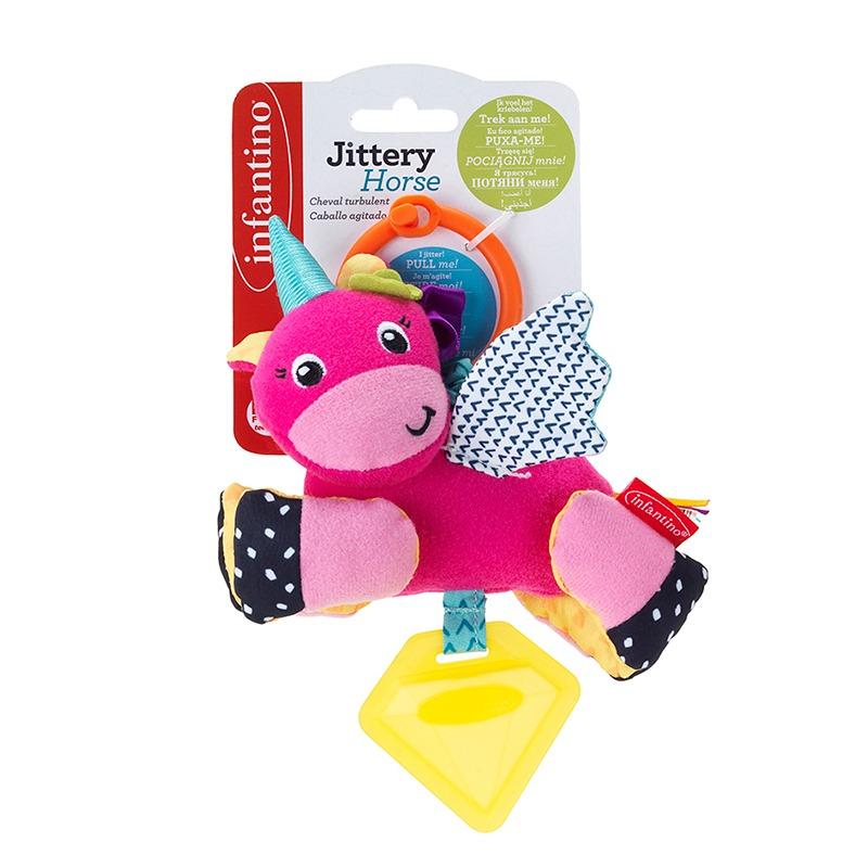 Infantino - Jittery Horse Sparkle Soft Toy