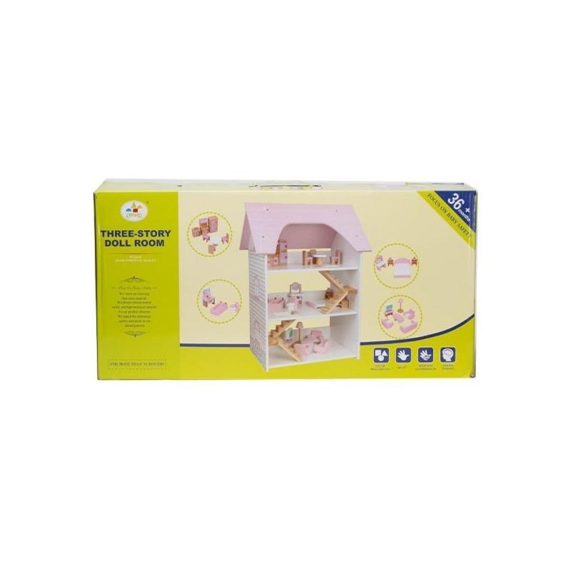 Youlebi Three Floor Villa Pretend Toys For Kids