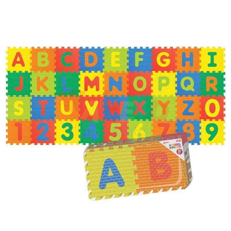 سونتا - حصيرة البازل برسومات الحروف والأرقام 36 قطعة