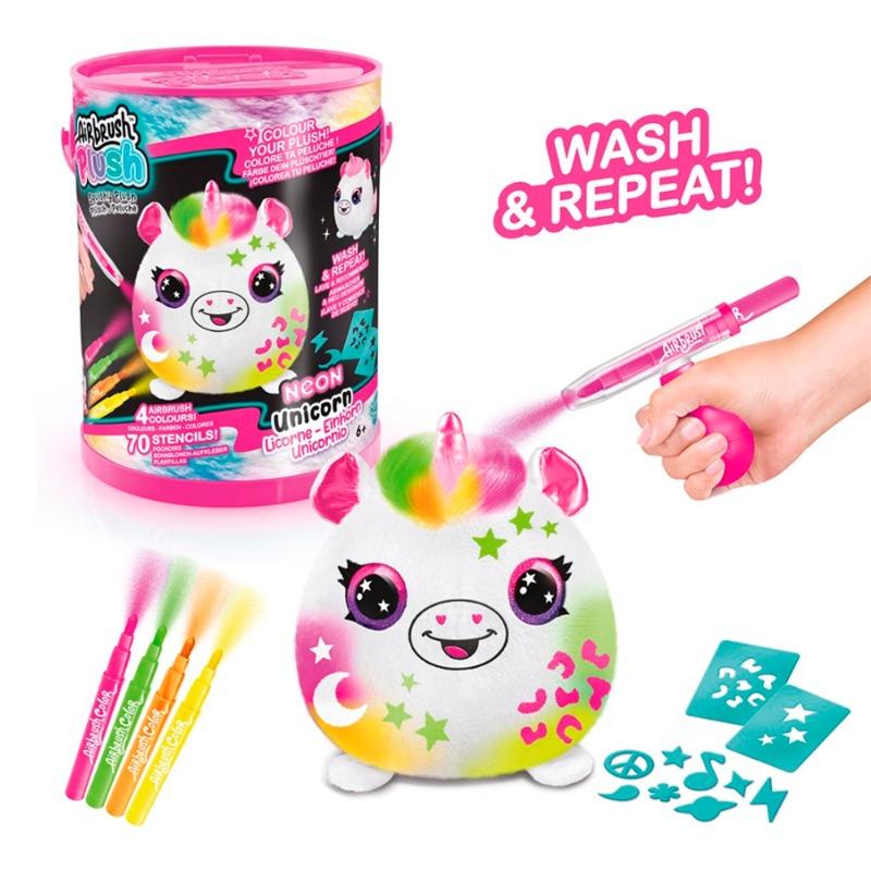 Canal Toys Airbrush Plush - Neon Squish Pals Paint Can - Assorted