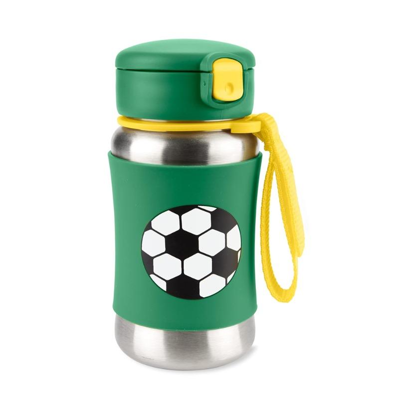 Skip Hop Spark Style Stainless Steel Straw Bottle Soccer