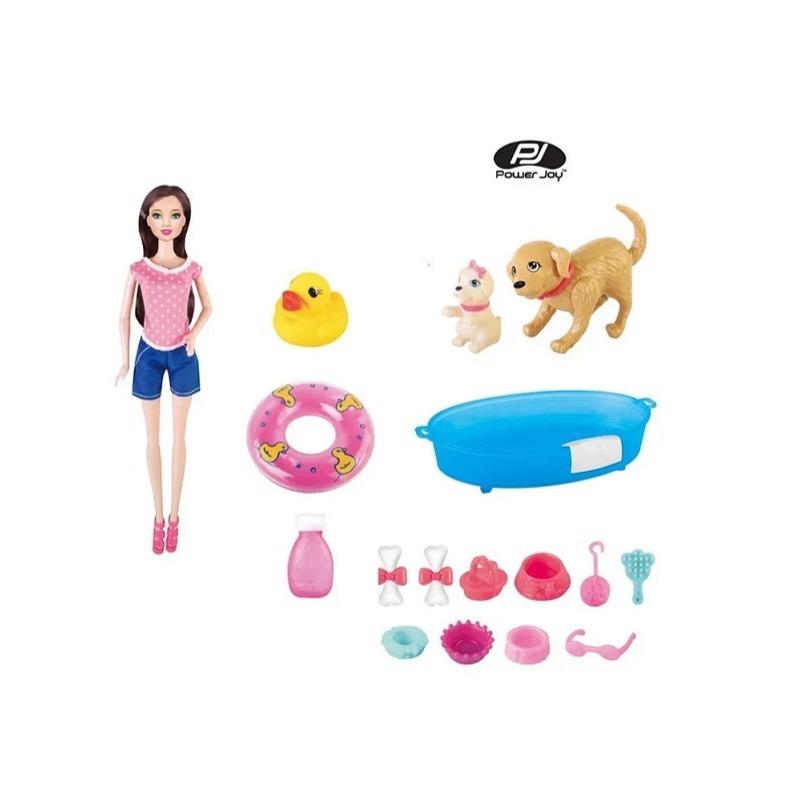 Power Joy Leila Bath Dog With Accessories - Pack 1