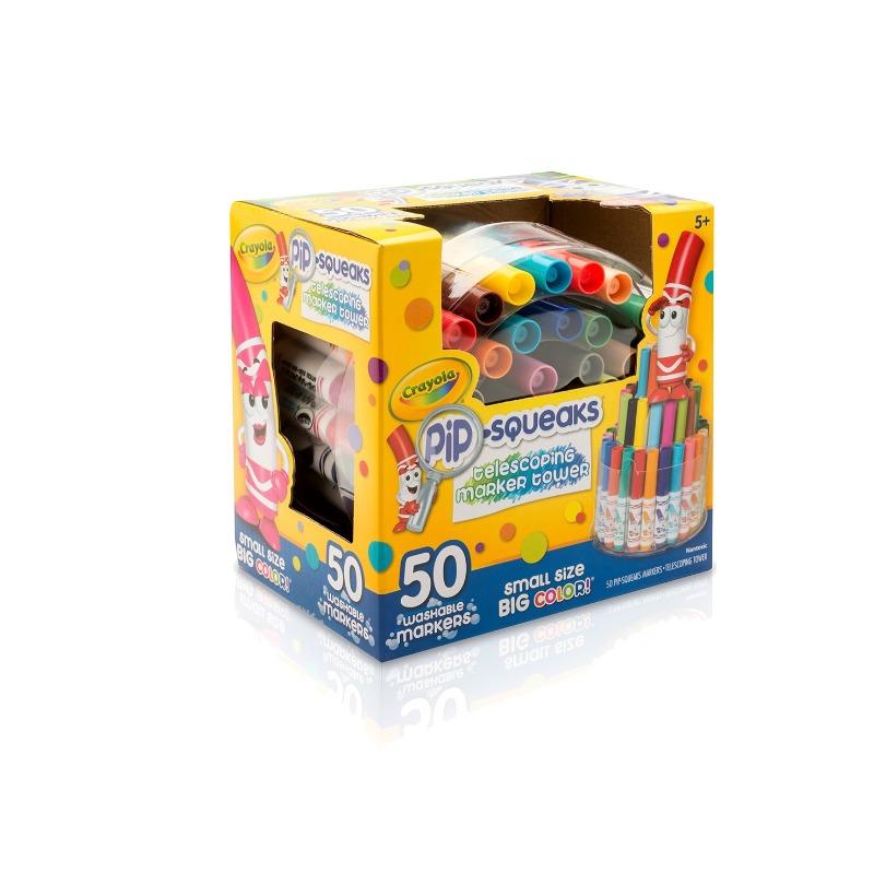 Crayola Pip Squeaks Telescoping Marker Tower Mini Markers - 50 Colors