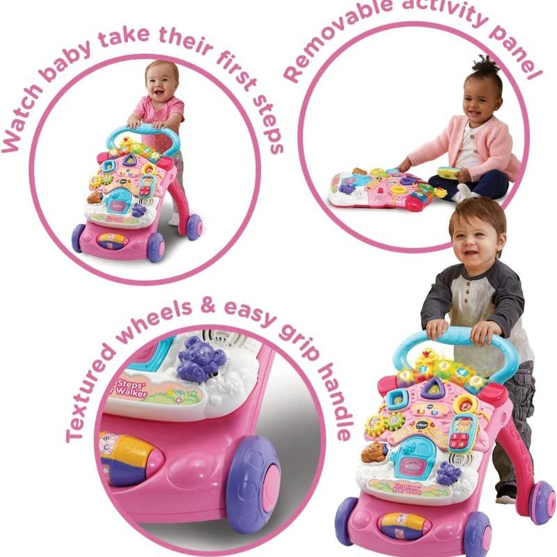 في تك - مشاية الأطفال للخطوات الأولى لون وردي