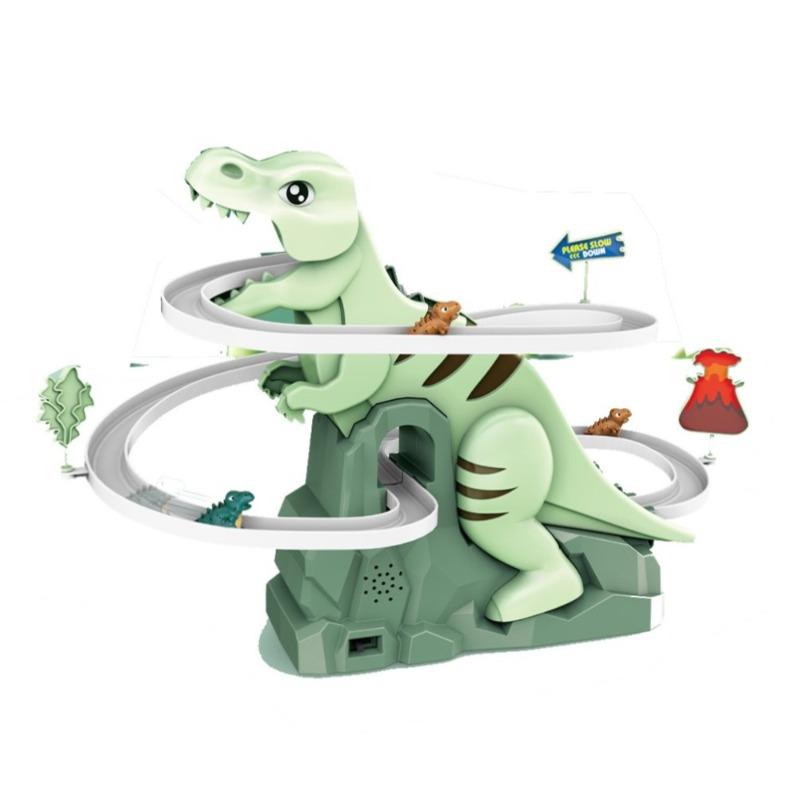 Dinosaur Climbing Stairs Slide Track Toy.