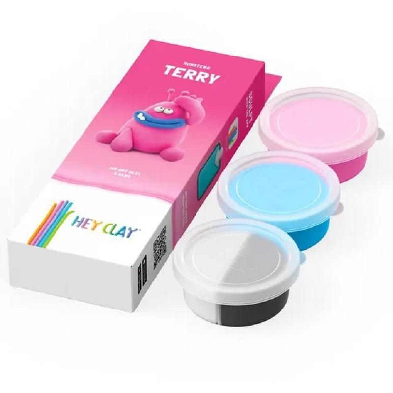 Hey Clay DIY Terry Plastic Modelling Air Dry Clay Kit - 3pcs