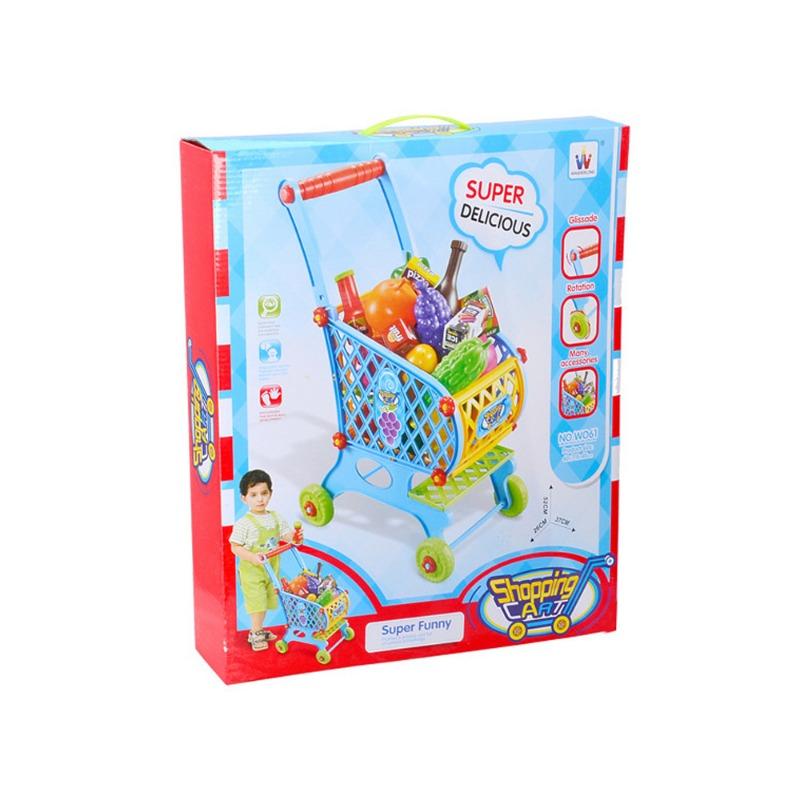 Kids Shopping Cart with Fruits & Vegetables