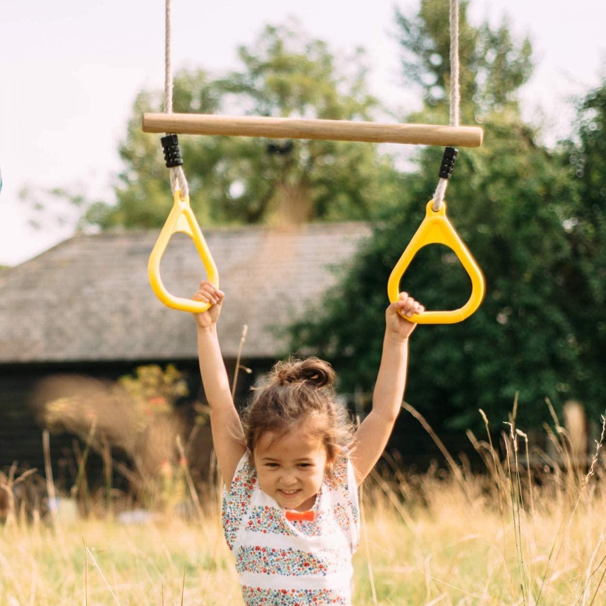 Plum Mangabey Wooden Swing Set with Trapeze And Double Swing