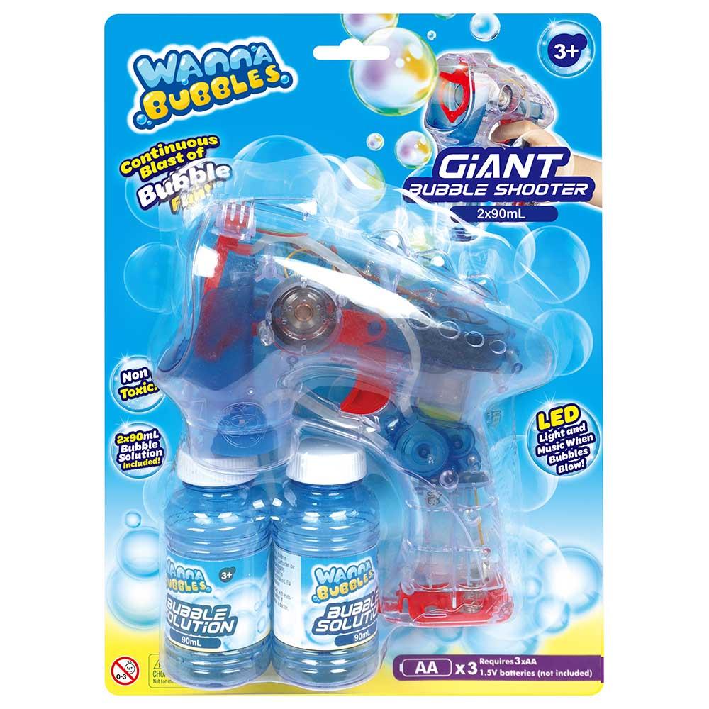 Wanna Bubbles - Light Up Bubble Alien Gun Shooter - Blue