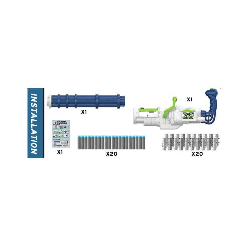 Catlin Hand Pull Soft Bullet Cannon - Blue