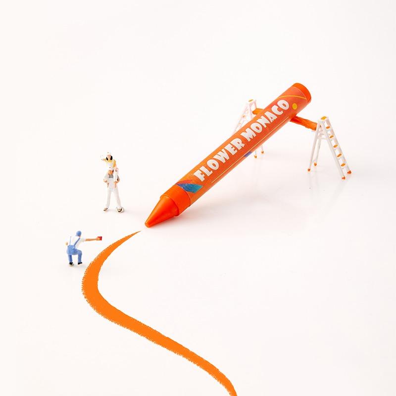 Lebze Flower Monaco Crayons 12 Colors